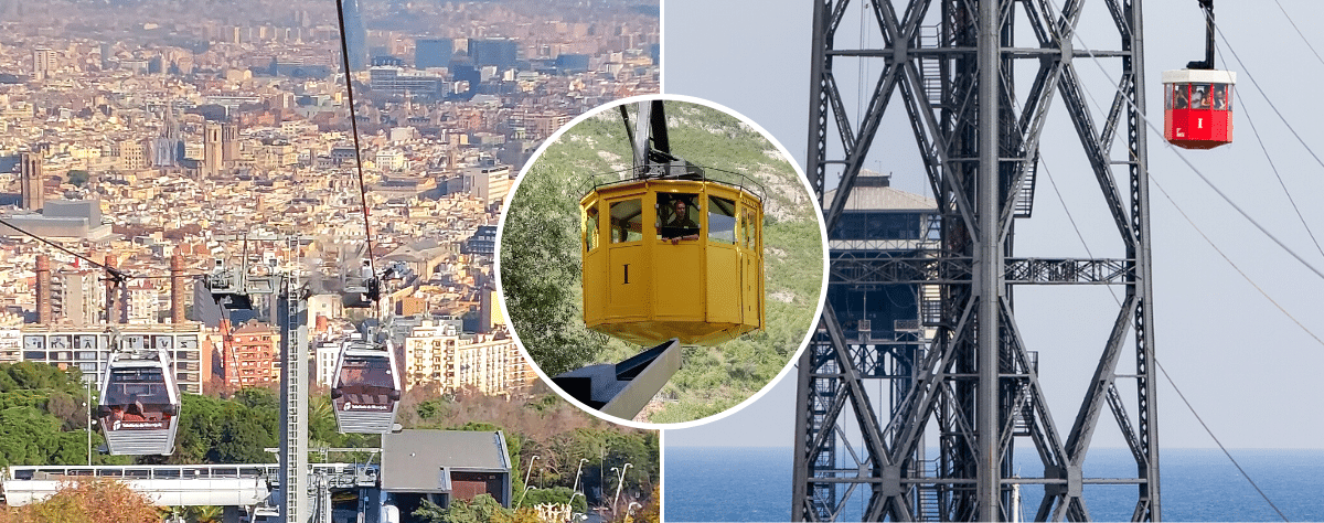 Dies sind alle Seilbahnen in Barcelona, ​​Spanien